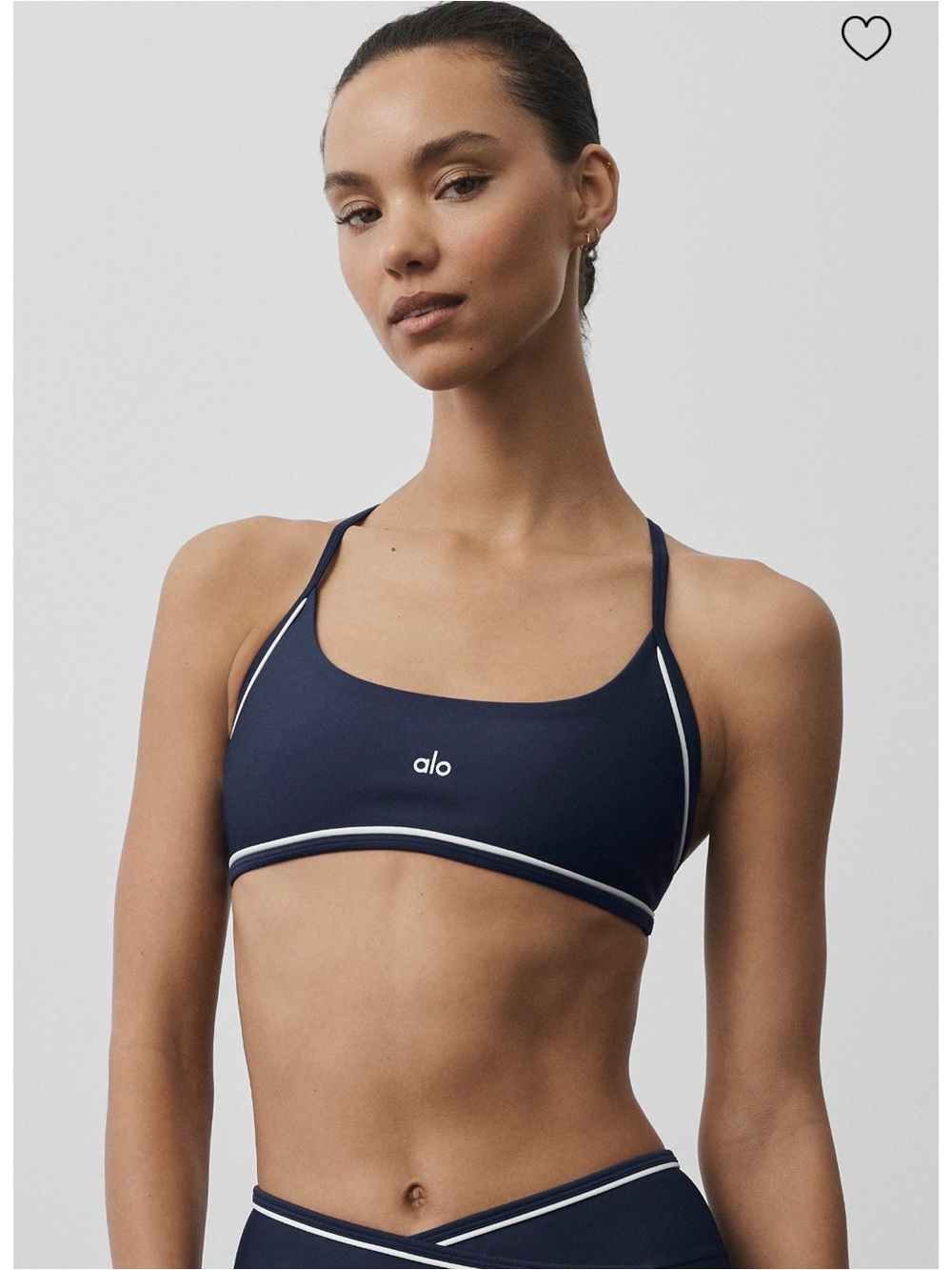 61. ALO airlift trifecta Navy Sports Bra